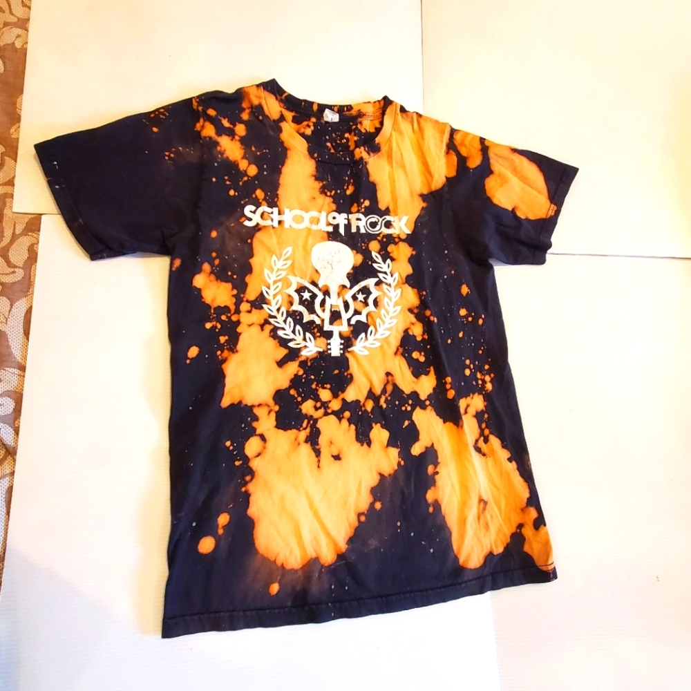 Anvil Tie Dye Cotton Graphic Tee " School of Rock" size S